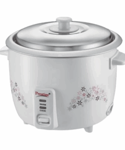 Prestige Delight PRWO-1.5-2 Double Pot Electric Rice Cooker(1.5 litres for Rice-Open Type, White, with Aluminium Cooking Pan-2 units 3.5 L pan Volume, 500 W)